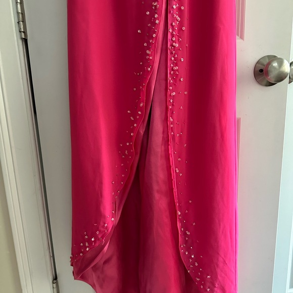 Mori Lee Elegant Pink Embellished Gown - Picture 4 of 11